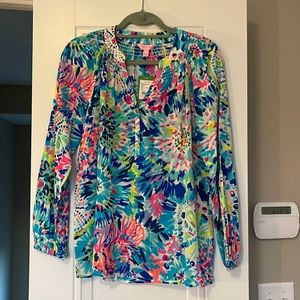 Lilly Pulitzer Elsa Top, NWT, Elsa, Size Small, Color Dive In Multi